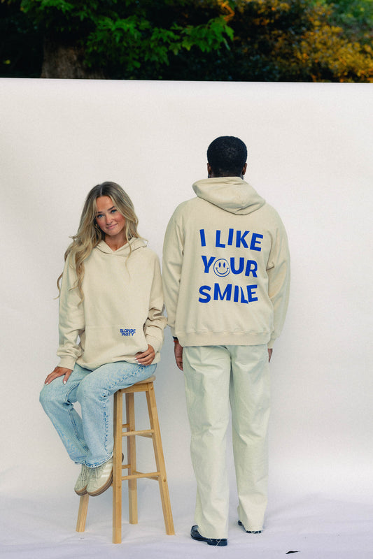 I Like Your Smile Hoodie – Ivory – Relaxed Fit