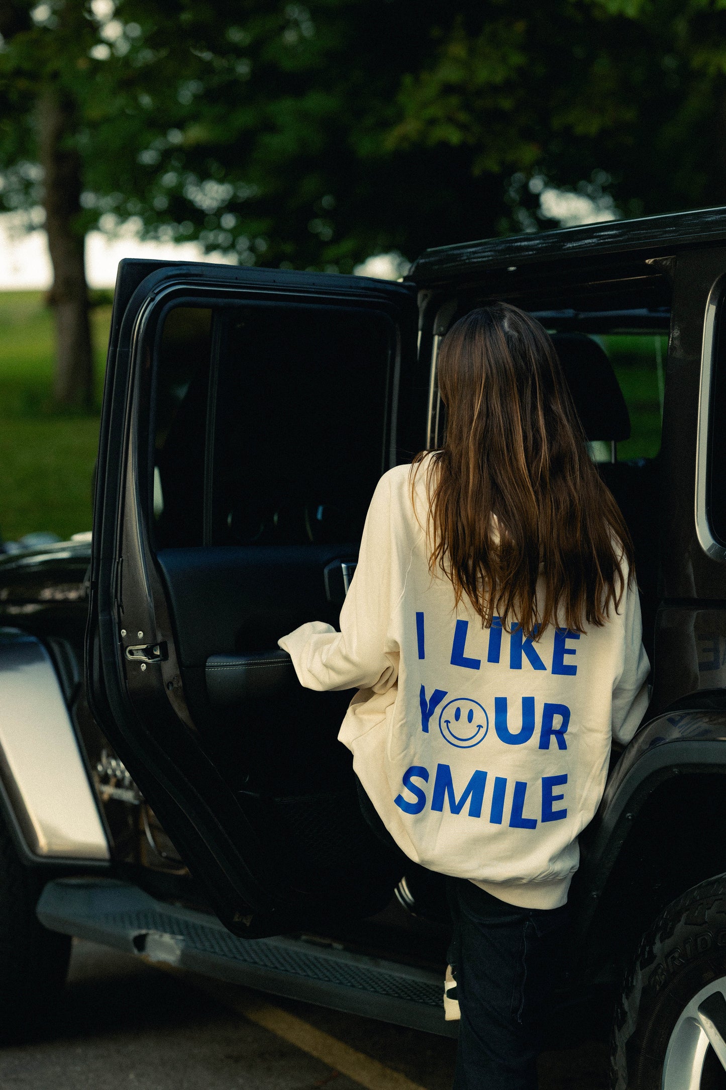 I Like Your Smile Hoodie – Ivory – Relaxed Fit