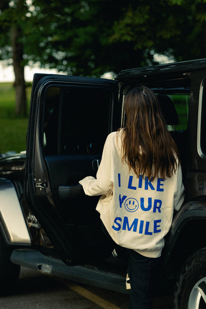 I Like Your Smile Hoodie – Ivory – Relaxed Fit