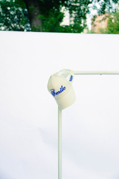 I Like Your Smile Hat – Ivory – Low-Profile Corduroy Trucker