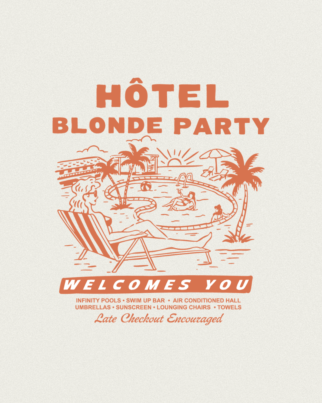 Hotel Blonde Party Oversized Heavyweight Tee