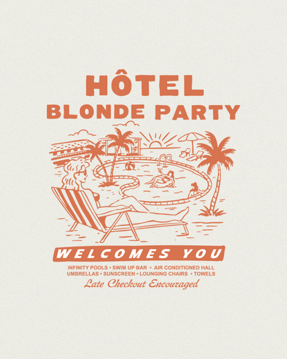 Hotel Blonde Party Oversized Heavyweight Tee