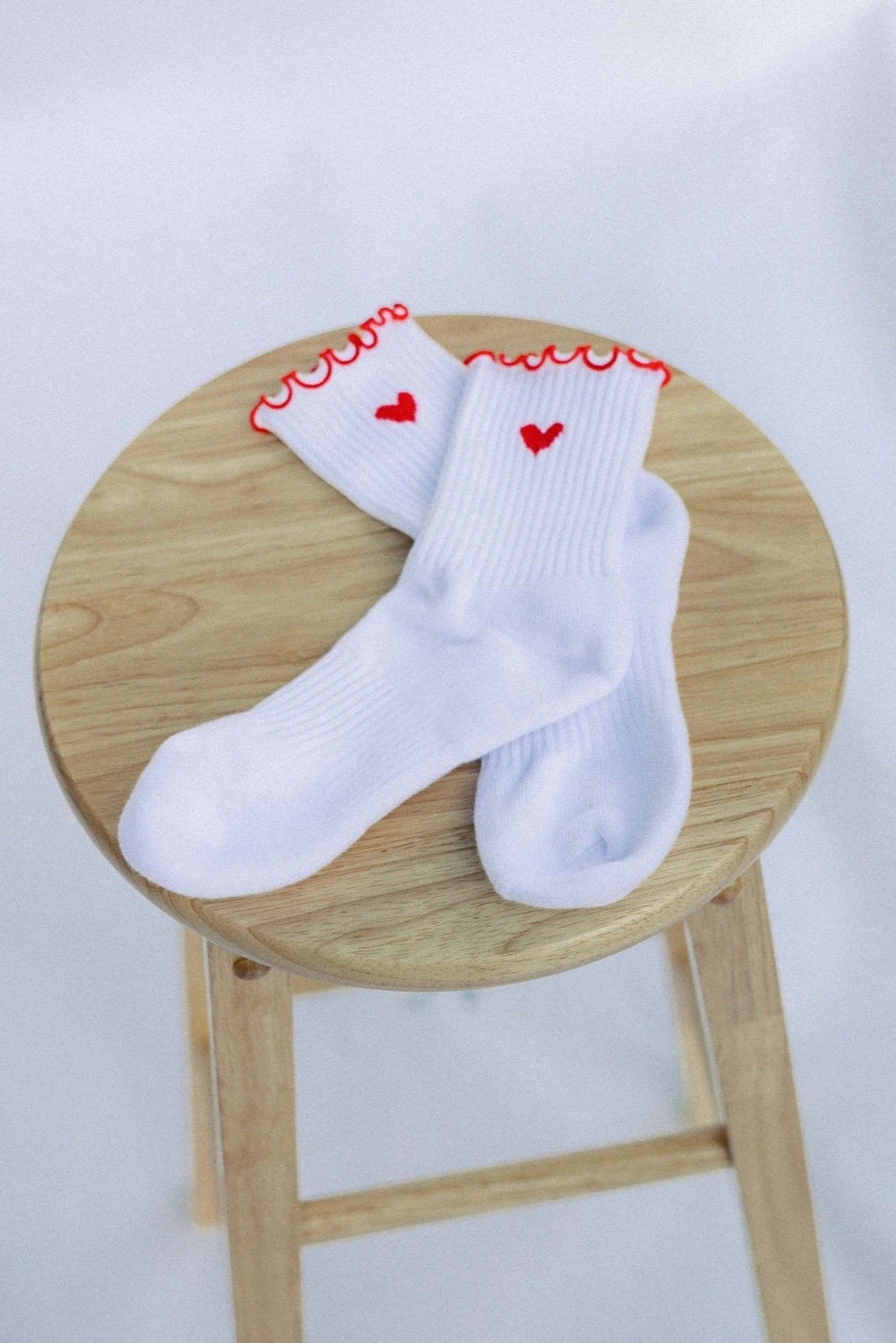 Ruffle Heart Socks