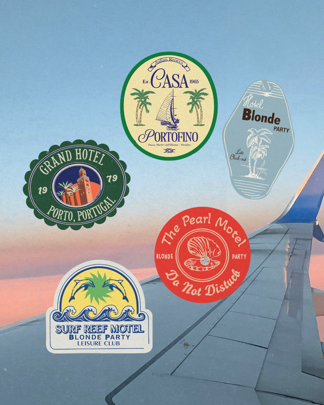Euro Summer Vacation Sticker Set