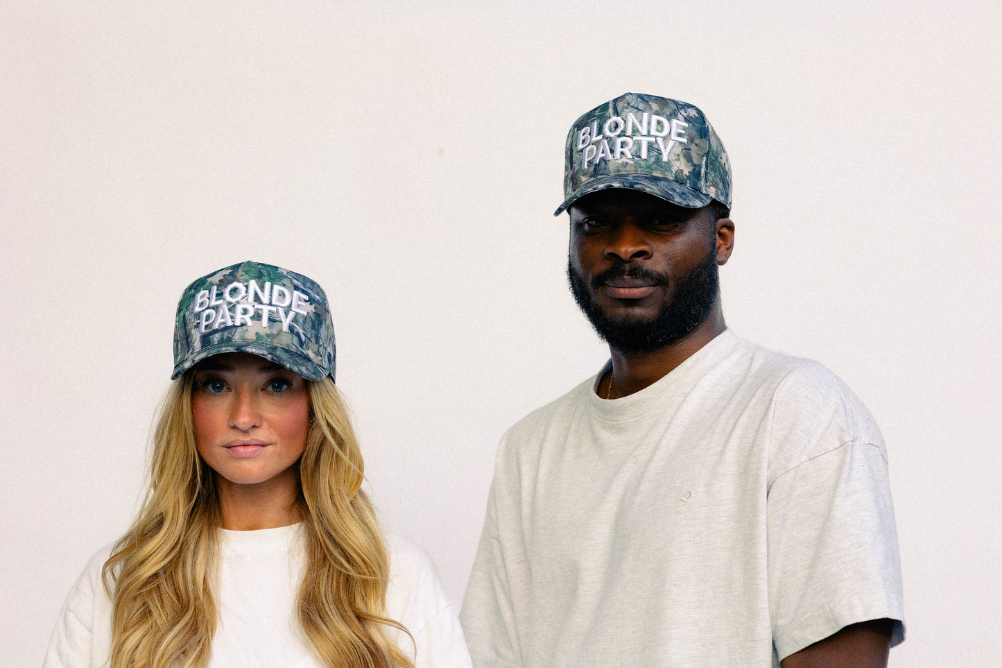 Blonde Party Signature Hat – Camouflage – High-Profile Trucker