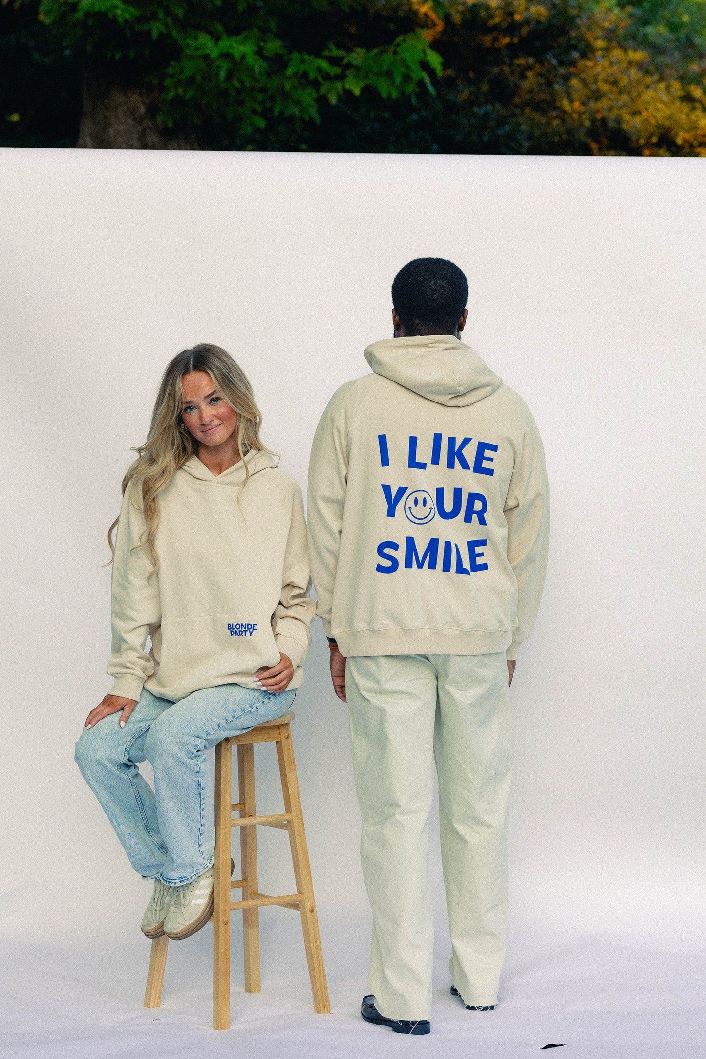 I Like Your Smile Hoodie – Ivory – Relaxed Fit