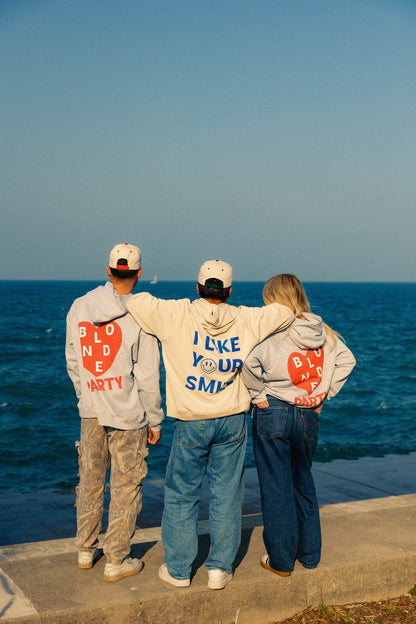 Blonde Party Heart Hoodie – Heather Gray – Relaxed Fit