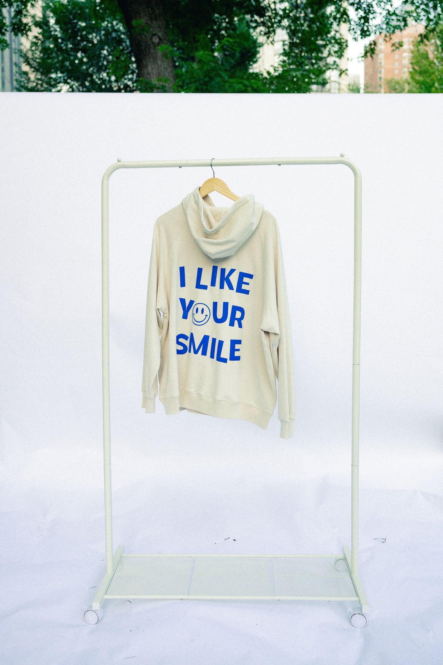 I Like Your Smile Hoodie – Ivory – Relaxed Fit