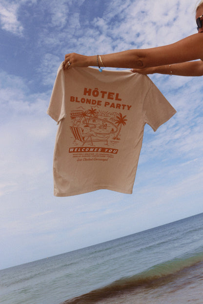 Hotel Blonde Party Oversized Heavyweight Tee